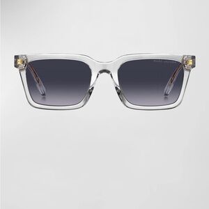 NEW Marc Jacobs Transparent Acetate Rectangle Sunglasses